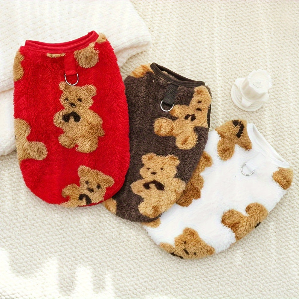 Pull peluche rouge – Motif petits ours – photo produit 4