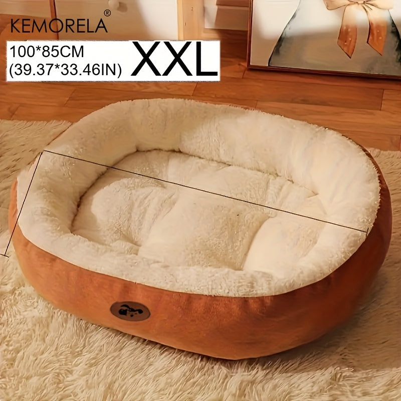 Lit ovale en peluche – Chien & chat – photo produit 22