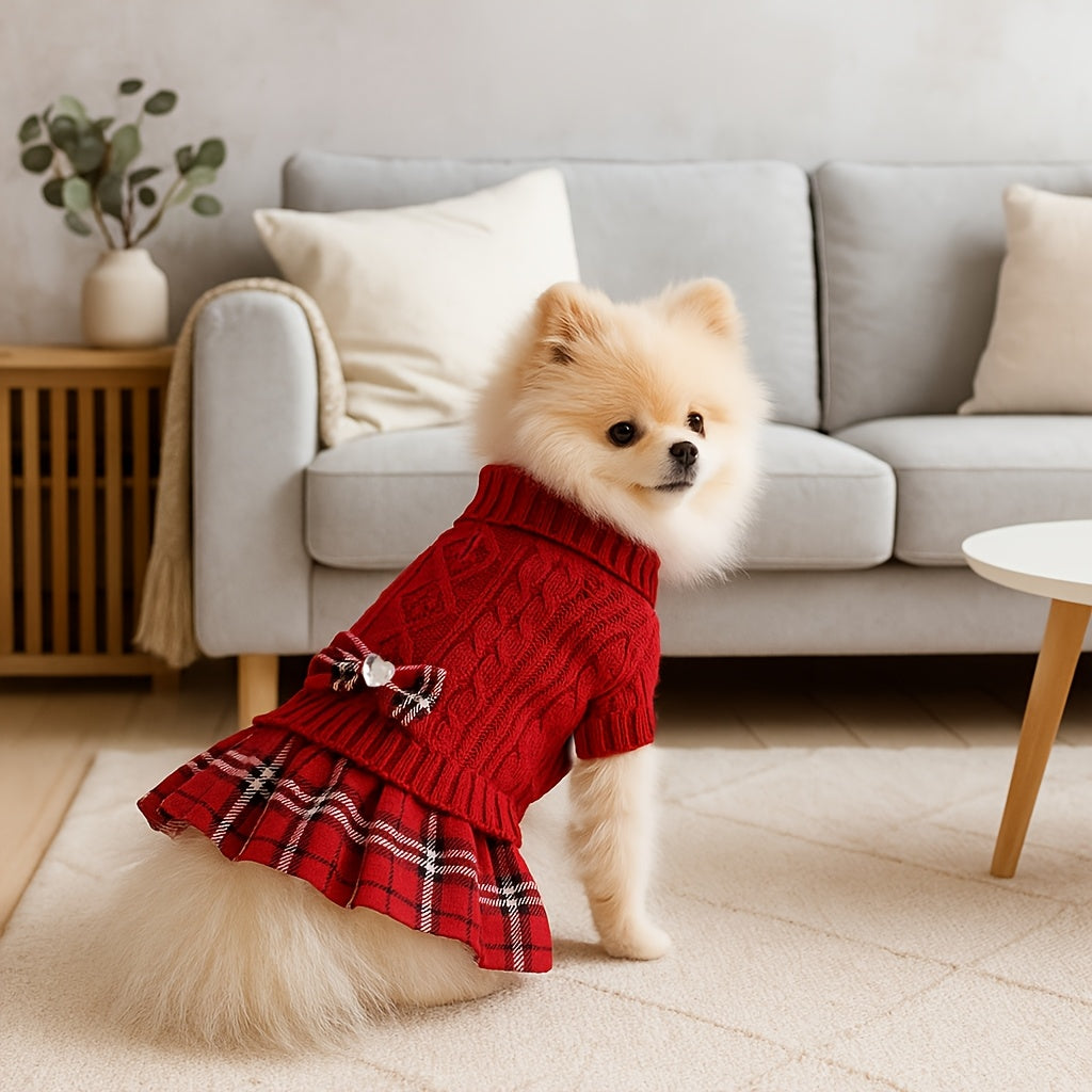 Robe-pull à col roulé – Petit chien – photo produit 6