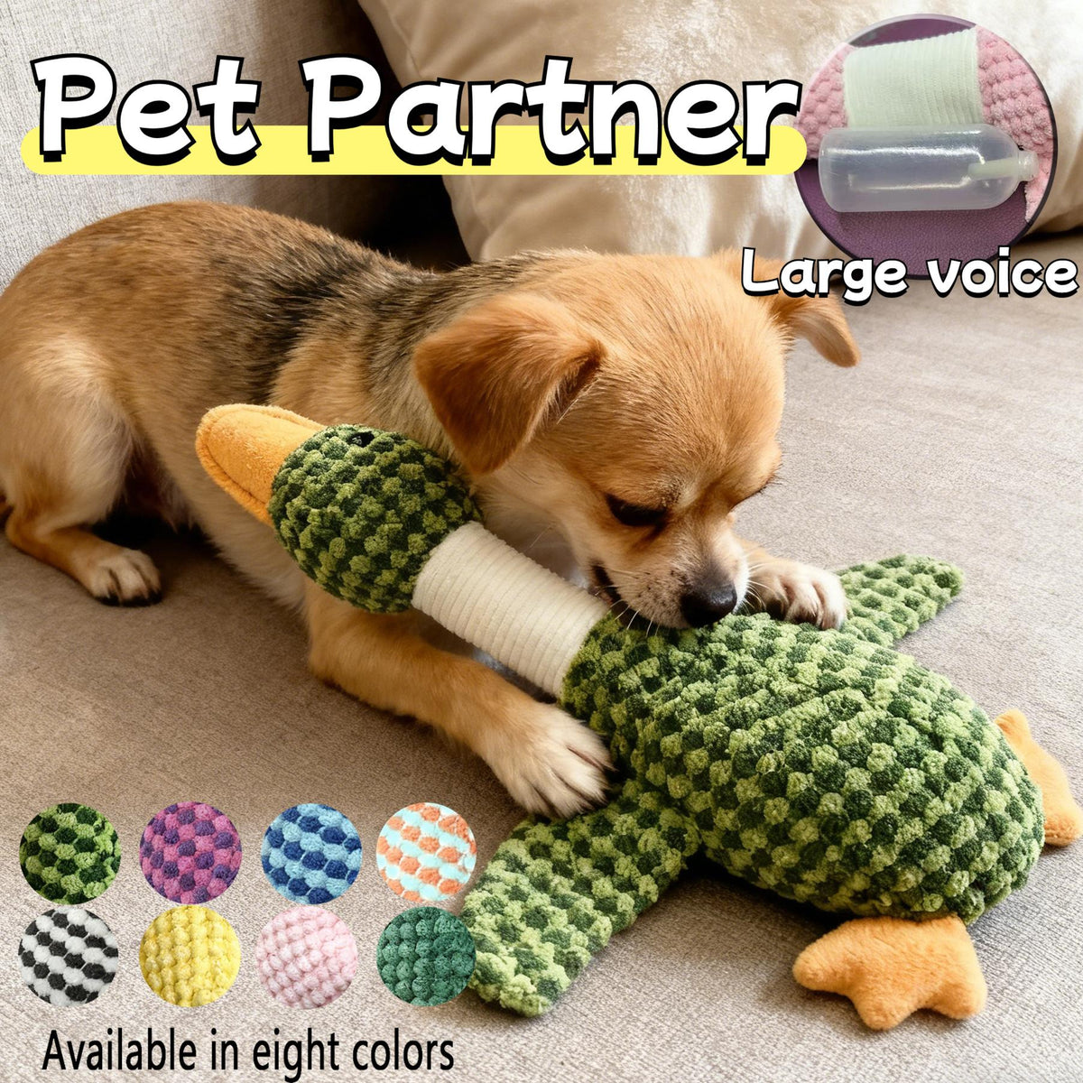 Oie sonore en peluche pour chien – Résistante aux morsures – photo produit 4