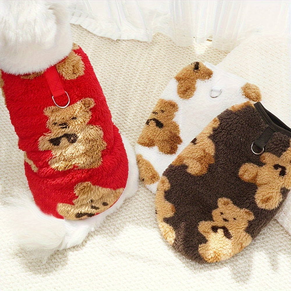 Pull peluche rouge – Motif petits ours – photo produit 6