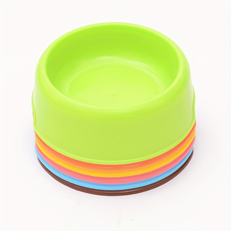 1pc/3pcs/5pcs Adorable Candy Color Small Pet Bowls for Dogs and Cats - Non-Slip Food and Water Feeder Sets