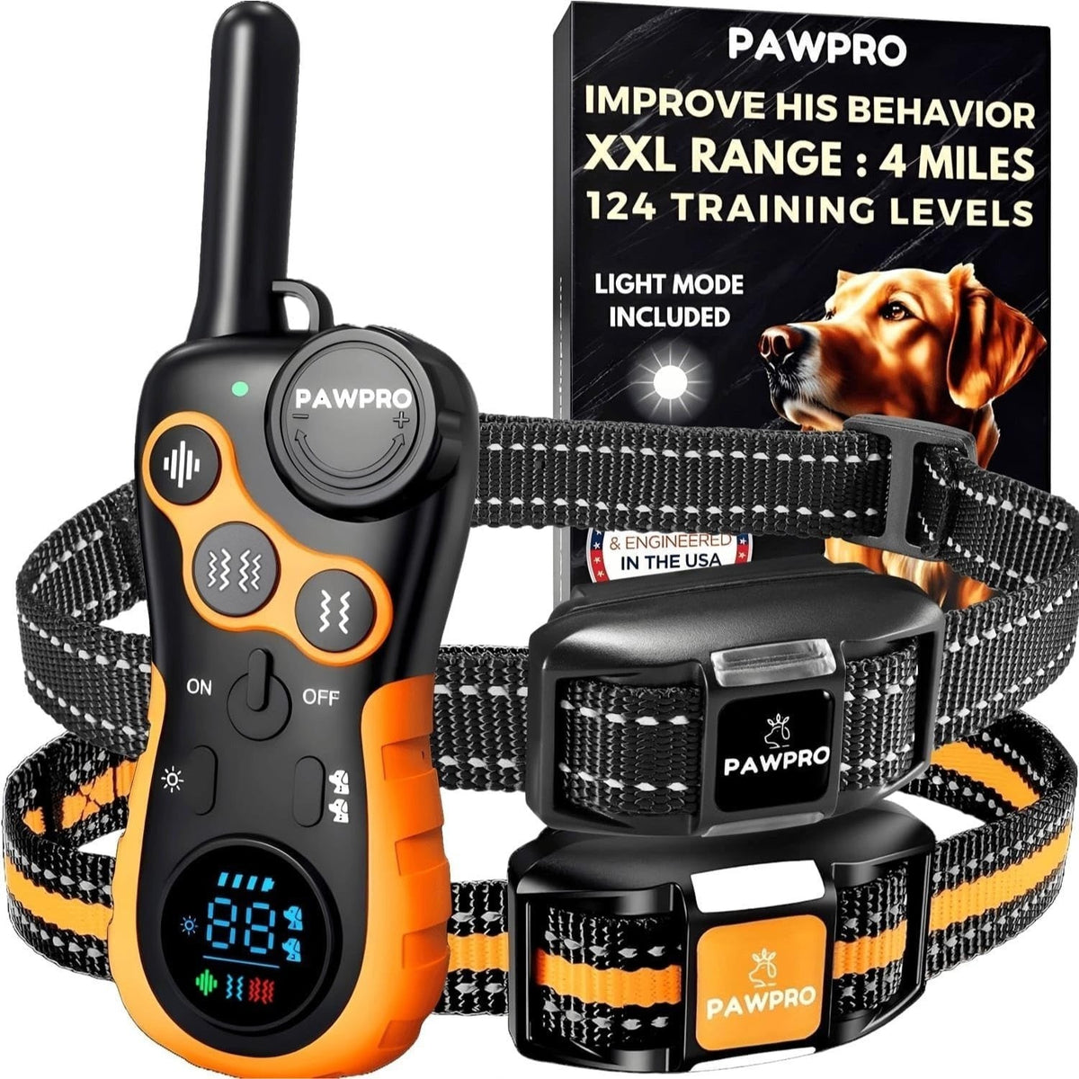 Collier de dressage PAWPRO – Télécommande longue portée – photo produit 8