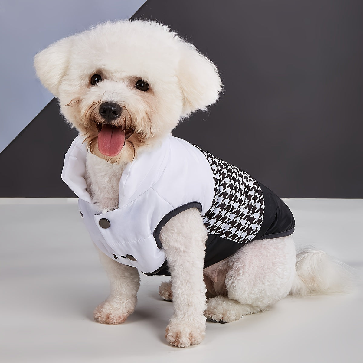 Manteau d’hiver matelassé – Patchwork tricolore – photo produit 10