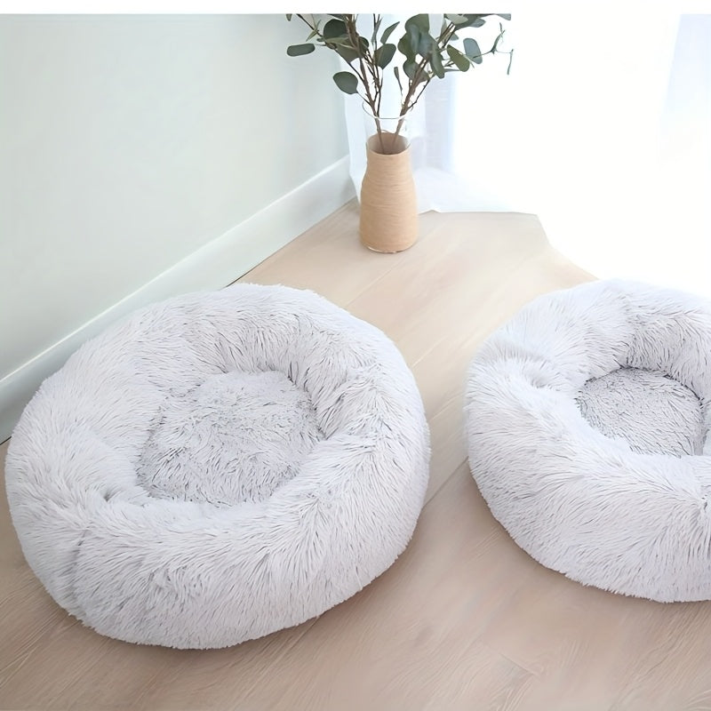 Lit rond en peluche – Chien & chat – photo produit 10