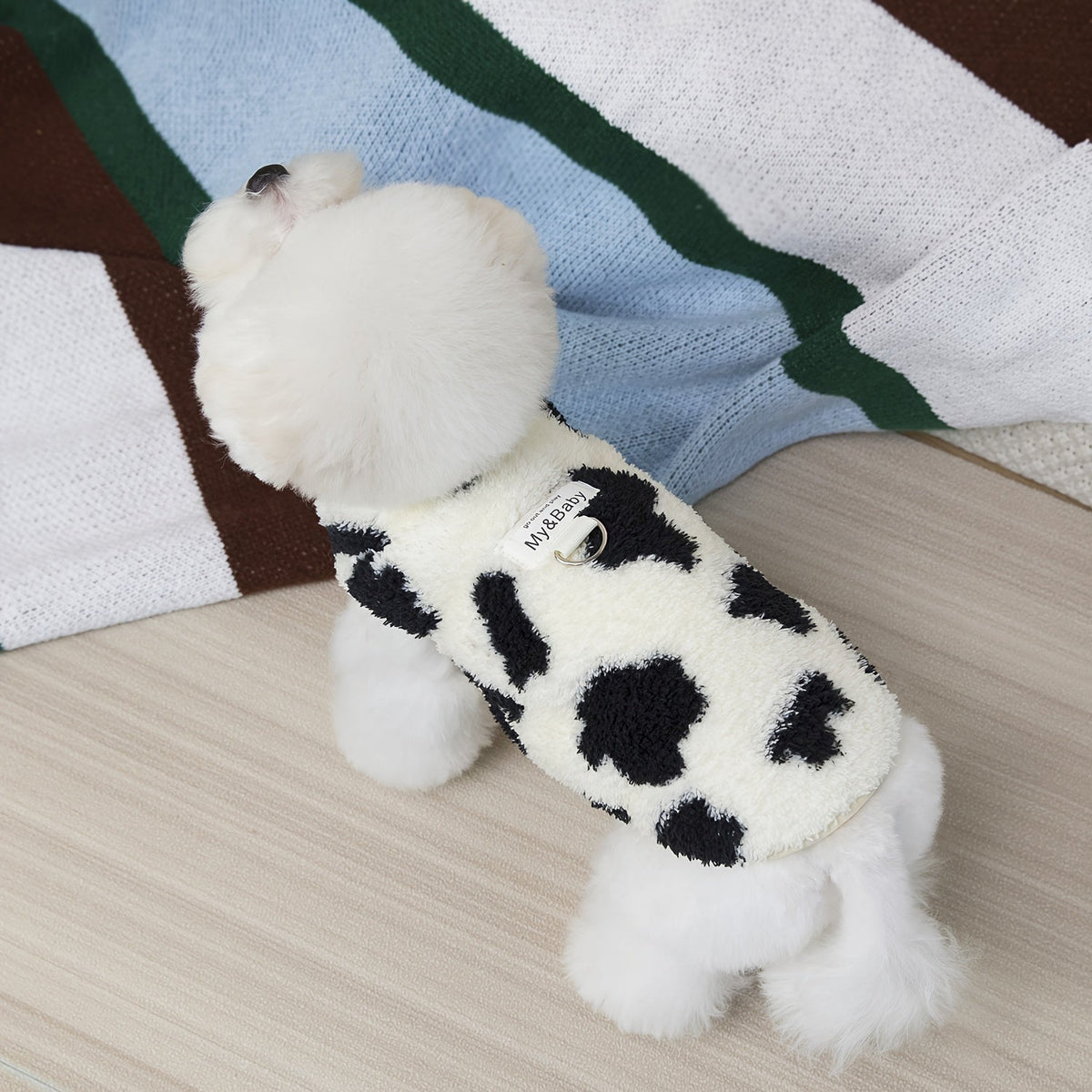 Pull polaire pour chien – Ourson ou vache avec anneau – photo produit 5