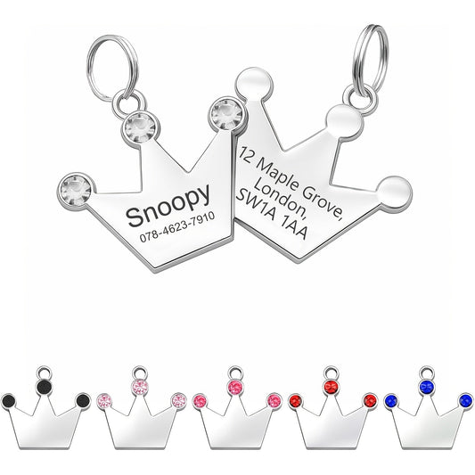 Médaille couronne personnalisable avec strass – vue principale