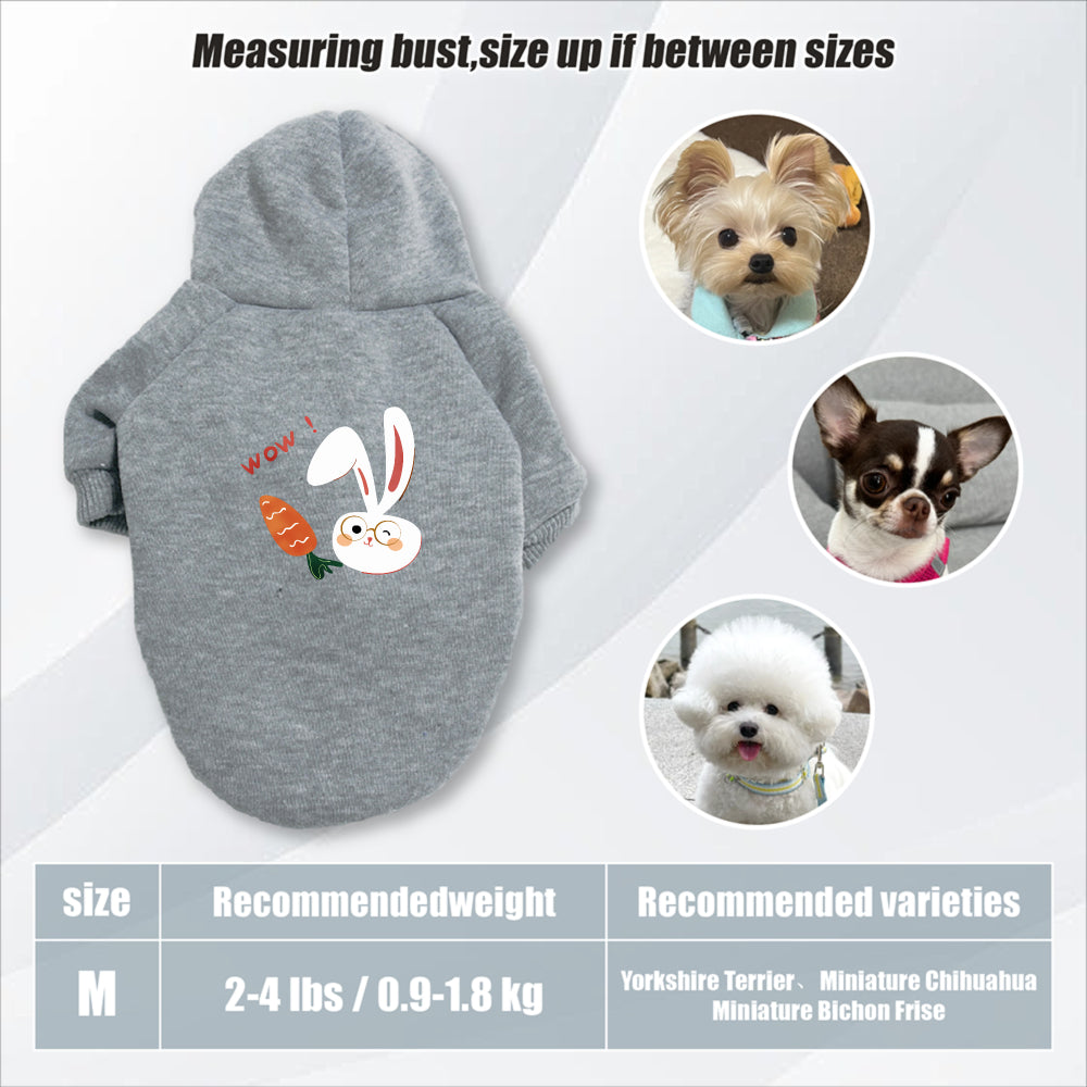 Sweat lapin & carotte – Capuche pour chien – photo produit 10
