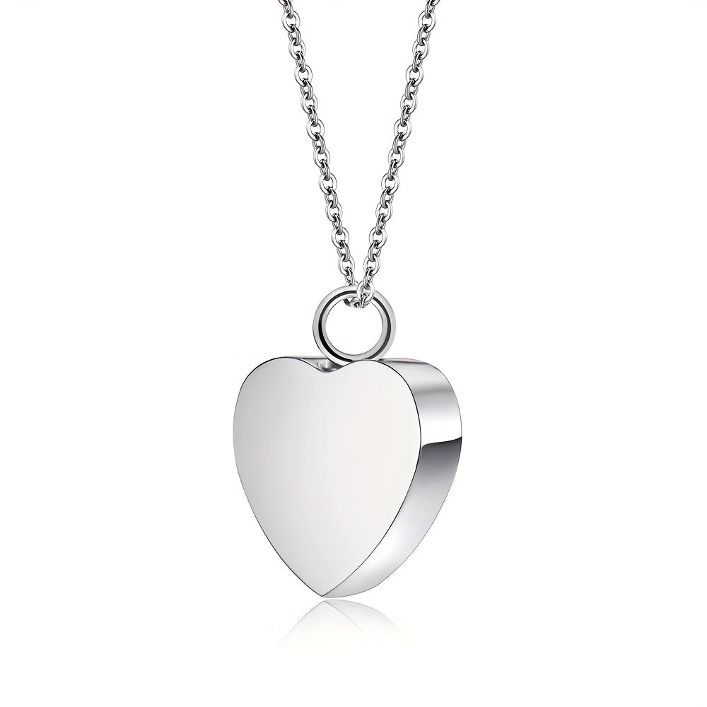 Collier urne cœur en acier inoxydable – photo produit 8