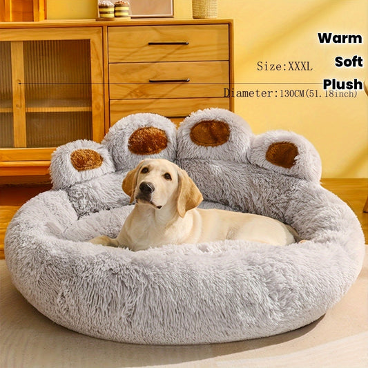 Lit patte d’ours en peluche – Chaud & douillet – vue principale