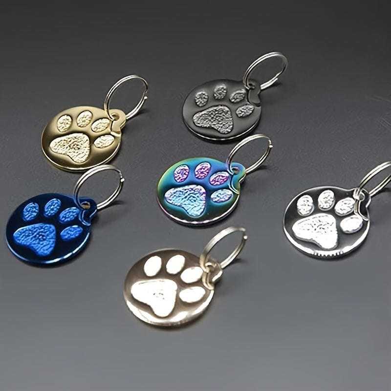 Médaille ronde personnalisable – Motif patte – photo produit 3
