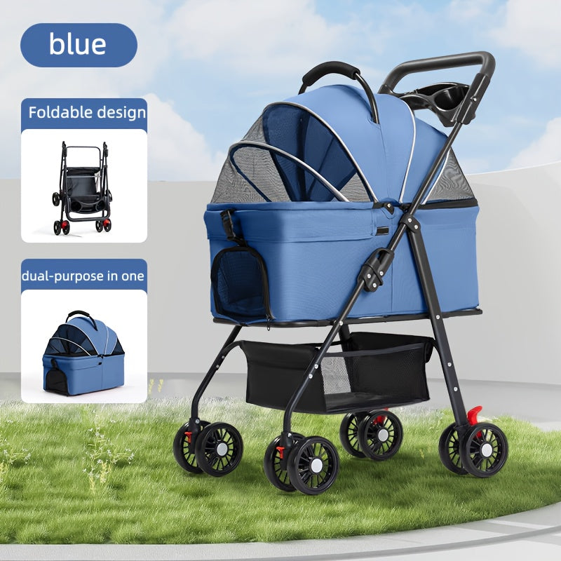 Poussette pliable 4 roues – Panier de rangement – photo produit 10