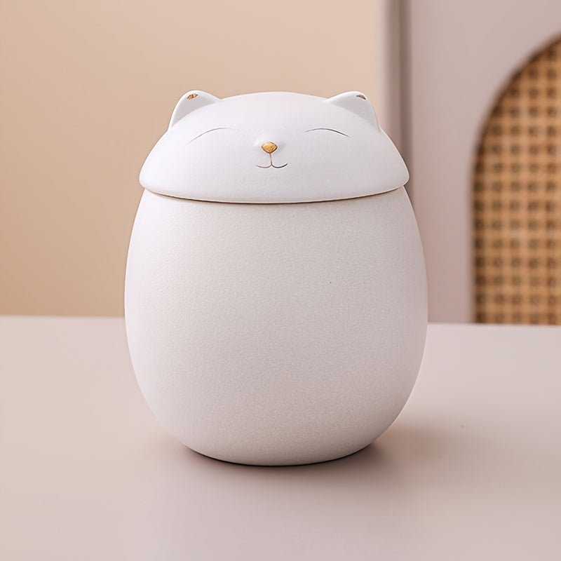 Urne céramique avec empreinte de patte – Noir ou blanc – photo produit 5
