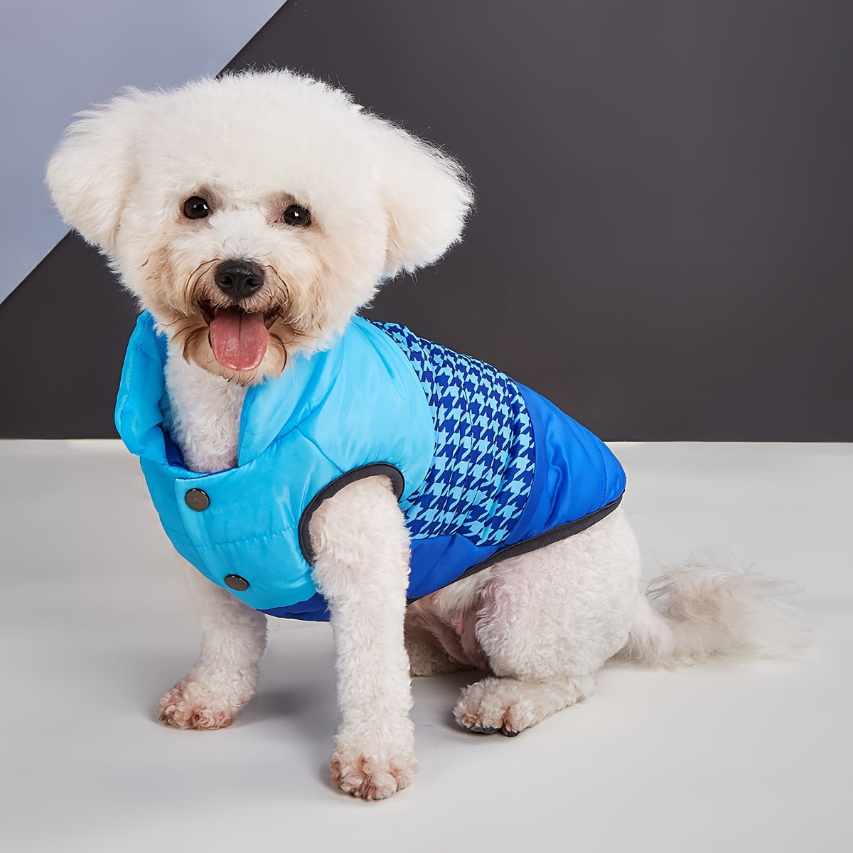 Manteau d’hiver matelassé – Patchwork tricolore – photo produit 2