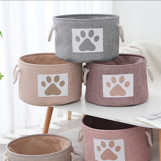 Panier de rangement en toile – Motif pattes – vue principale