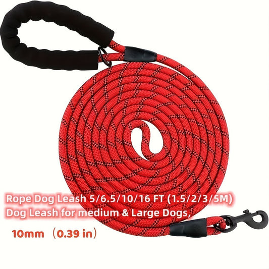 Dog Nylon Leash Lengthened And Reflective Round Rope Small And Medium Cats Dogs Leash Pet Traction Rope