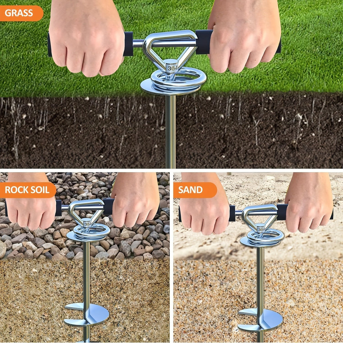 Piquet d’attache inox 360° – Pour chien jusqu’à 90 kg – photo produit 6