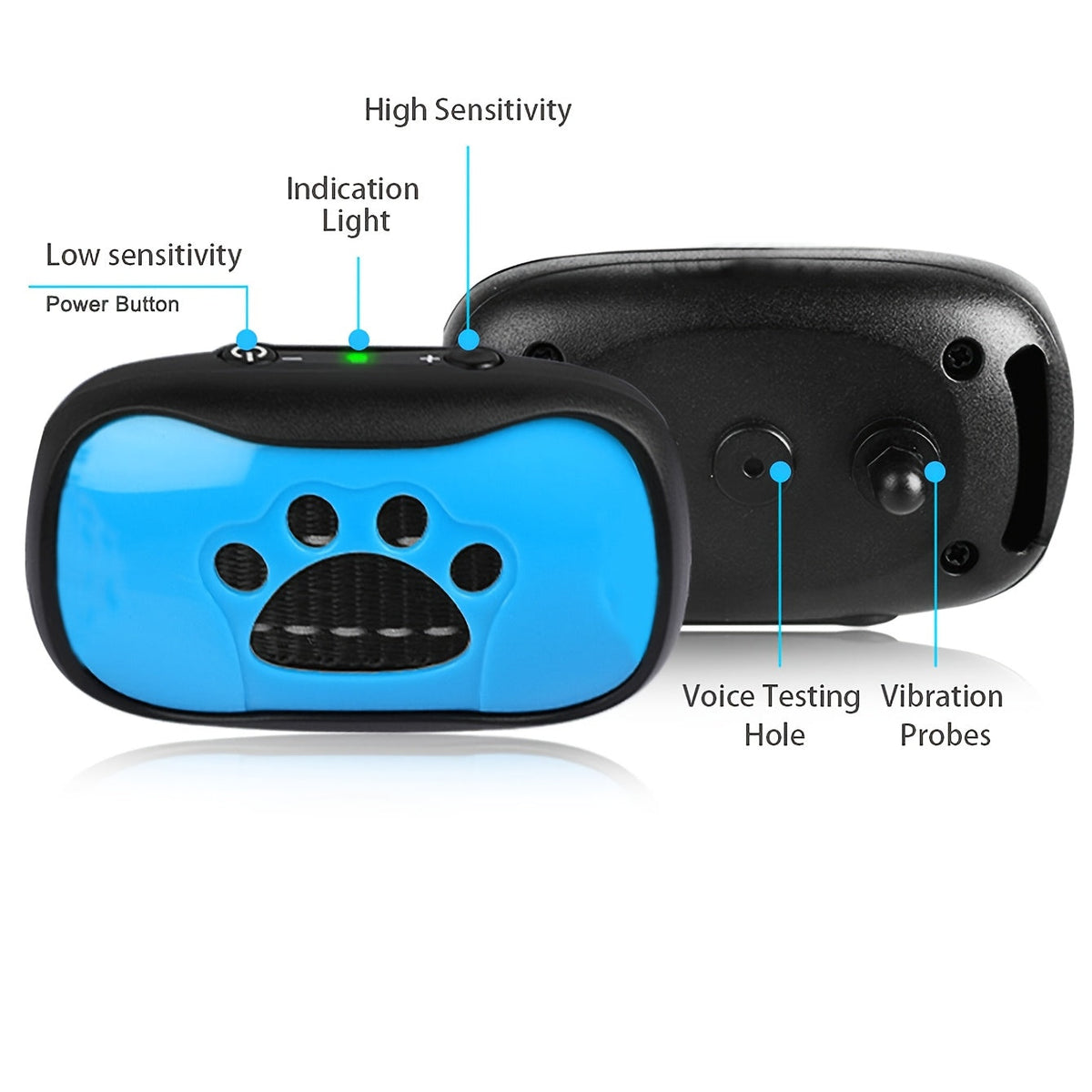 Collier anti-aboiement à vibration – Rechargeable USB – vue principale