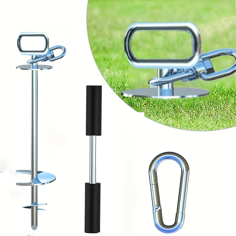 Piquet d’attache inox 360° pour chien – Kit 5 pièces – photo produit 8