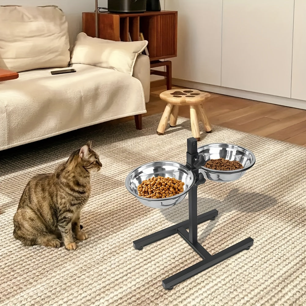 Gamelles surélevées réglables 1,8 L – Support pliable – photo produit 7