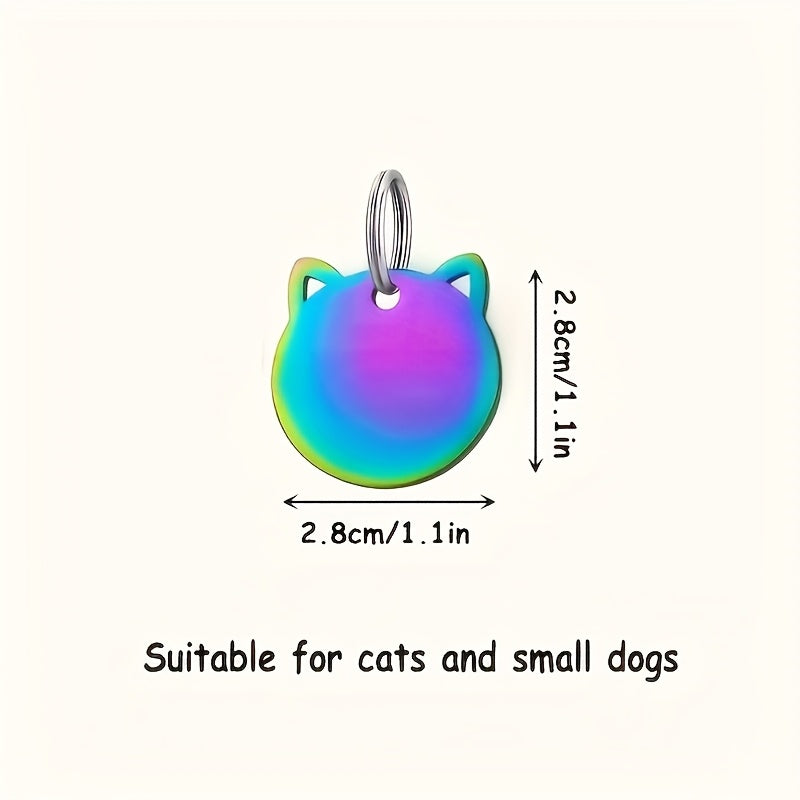 Médaille tête de chat personnalisable – Nom & téléphone – photo produit 8
