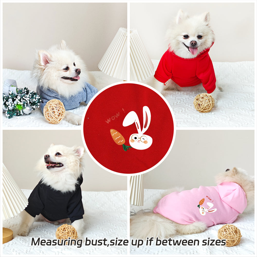 Sweat lapin & carotte – Capuche pour chien – photo produit 4
