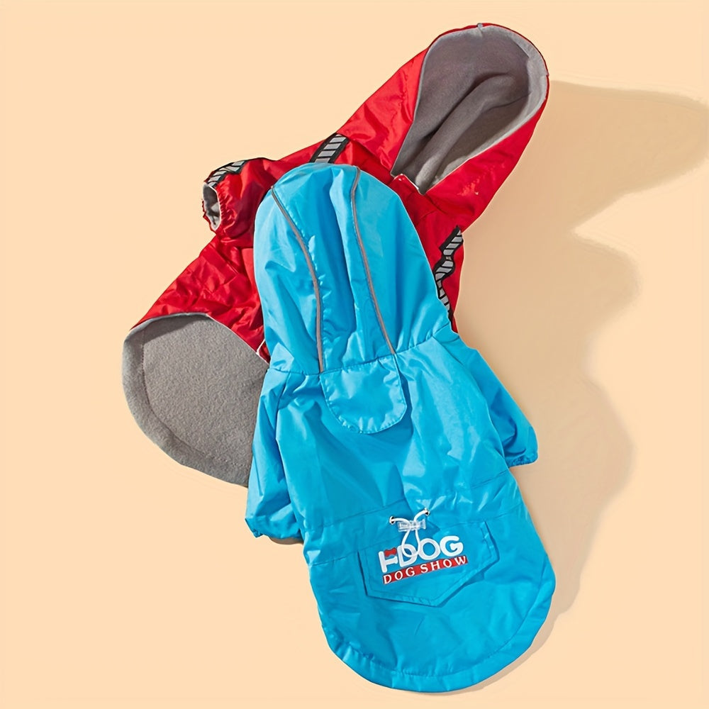 Veste coupe-vent pour chien – Rouge ou bleu – photo produit 6