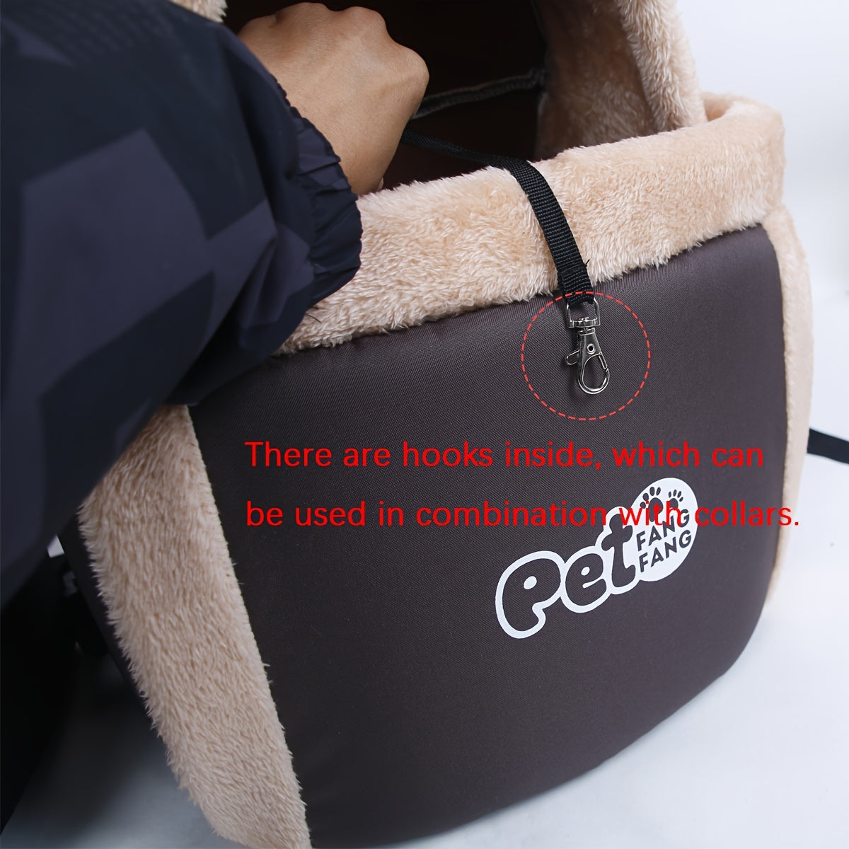 Sac de transport chaud avec harnais – Petit chien & chat – photo produit 5
