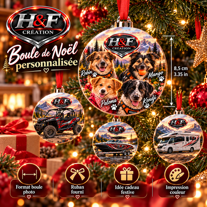 BOULE DE NOËL PERSONNALISÉE