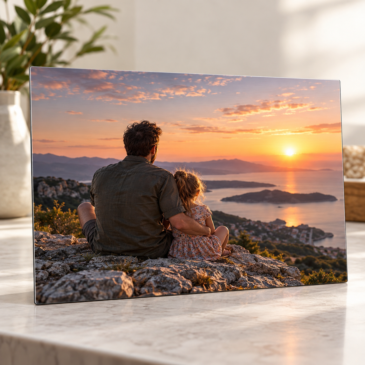 Plaque métal 20 × 25 cm non percée – exemple secondaire famille