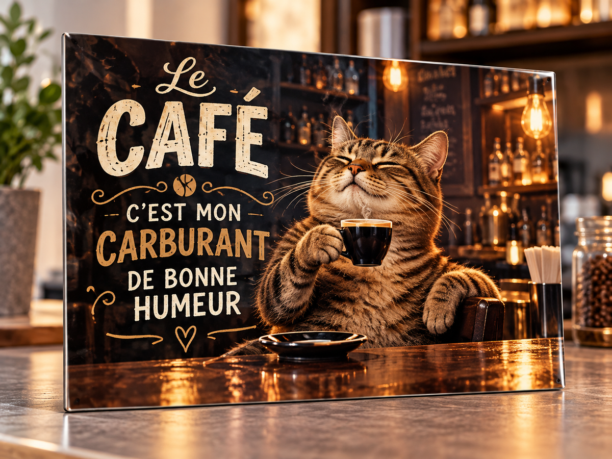 Plaque métal 20 × 28 cm non percée – exemple secondaire humour