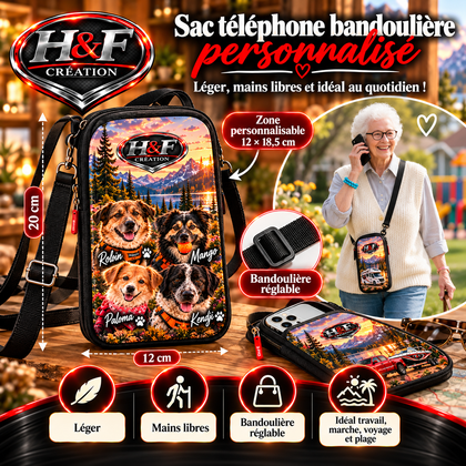 SAC TÉLÉPHONE BANDOULIÈRE PERSONNALISÉ