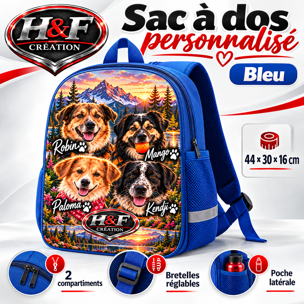 Sac à dos personnalisé — Bleu