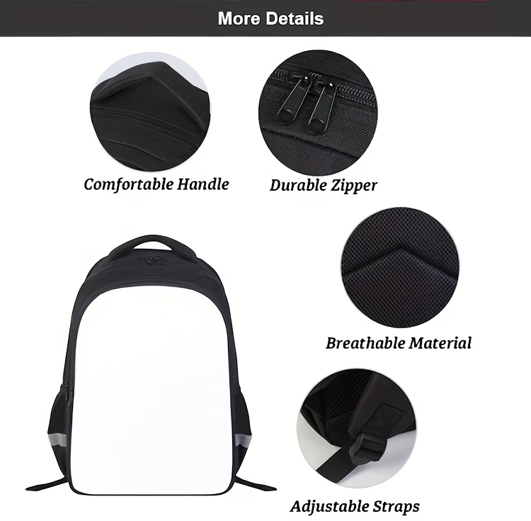 Sac à dos personnalisé - poignée, fermeture zippée, matière respirante et bretelles réglables