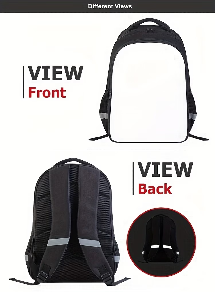 Sac à dos personnalisé - vues avant et arrière